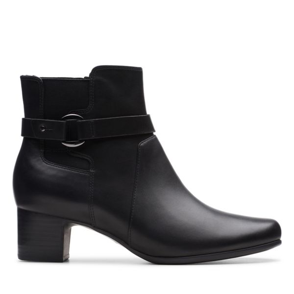 Clarks Womens Un Damson Mid Ankle Boots Black | USA-7026934